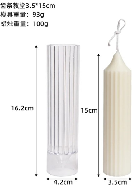 3.5X15CM Stili 3D Uzun Kutup Şerit Mum Kalıbı Plastik Dıy El Yapımı Heykel Roma Sütun El Sanatları Mum Yapımı Kalıpları Avrupa Sabun Kalıpları (Yurt Dışından)