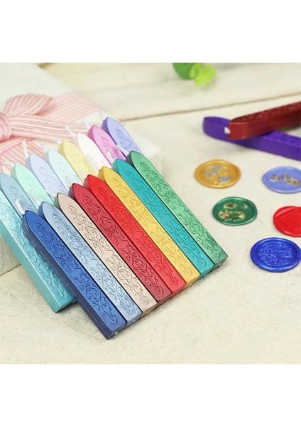 No.19 Tarzı Mum Mühür Çubukları, Posta Mektubu Retro Vintage Mum Mühür Damgası Için Fitil ile Antika Sızdırmazlık Mum Çubukları (Yurt Dışından)