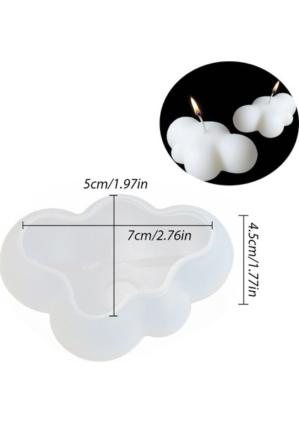 Bulutlar L Tarzı Sihirli Geometri Topu Mum Silikon Kalıp Dıy Üçgen Top Bulutlar Mum Yapımı Reçine Sabun Kalıp Hediyeler Ev Dekorasyonu Zanaat Malzemeleri (Yurt Dışından)