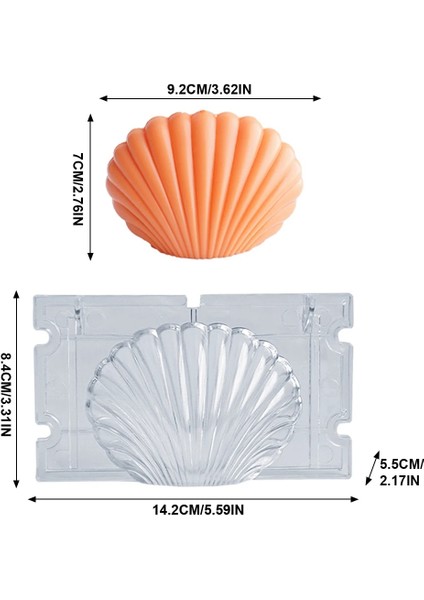 Büyük Boy Tarzı 3D Deniz Kabuğu Mum Kalıbı Kokulu Mum Kalıbı El Yapımı Mum Yapımı Kabuk Aromaterapi Alçı Kalıpları Plastik Tarak Sabun Kalıbı (Yurt Dışından)