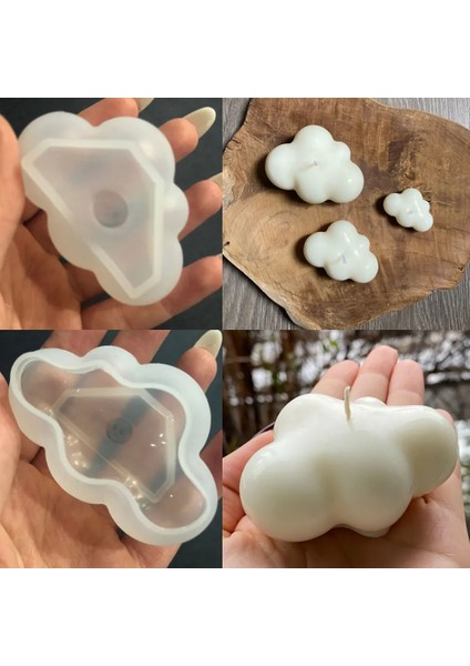 Haicheng Shop M Tarzı 3D Kalp Silikon Mum Kalıp Soya Balmumu Uçucu Yağ Aromaterapi Mum Malzeme Balmumu Diy Sabun Kalıpları Hediyeler (Yurt Dışından)