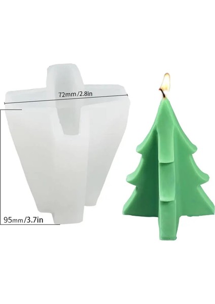 Noel Ağacı Stili Noel Ağacı Mum Kalıpları Şanslı Geyik Şekli Silikon Kalıplar Yılbaşı Dekorasyonu Akrilik Elk Mum Kalıbı El Yapımı Yaratıcı Kalıp (Yurt Dışından)