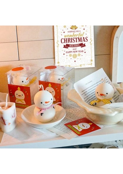 Açık Yeşil Tarzı Noel Kardan Adam Mum Silikon Kalıp Diy Bebek Alçı Craft Ev Yapımı Sabun Yapımı Fondan Kek Pişirme Kalıpları Ev Dekorasyon (Yurt Dışından) fiyatları