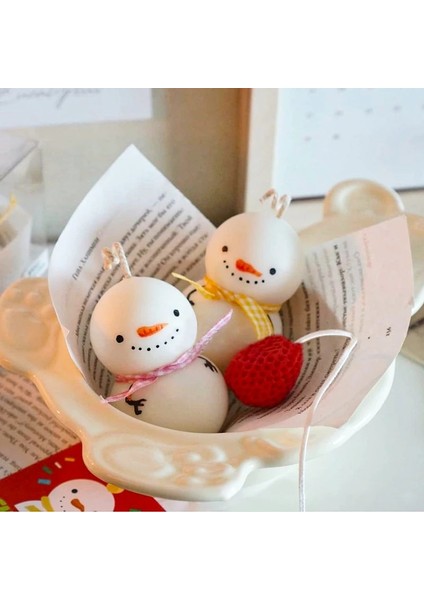 Açık Yeşil Tarzı Noel Kardan Adam Mum Silikon Kalıp Diy Bebek Alçı Craft Ev Yapımı Sabun Yapımı Fondan Kek Pişirme Kalıpları Ev Dekorasyon (Yurt Dışından) modelleri