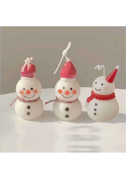 Açık Yeşil Tarzı Noel Kardan Adam Mum Silikon Kalıp Diy Bebek Alçı Craft Ev Yapımı Sabun Yapımı Fondan Kek Pişirme Kalıpları Ev Dekorasyon (Yurt Dışından) fırsatları