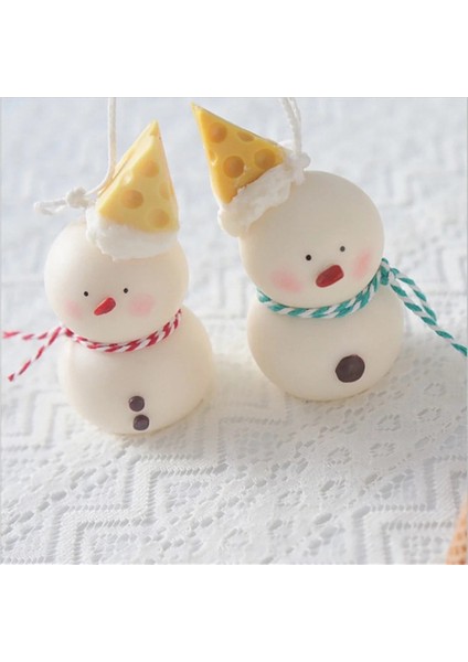 Açık Yeşil Tarzı Noel Kardan Adam Mum Silikon Kalıp Diy Bebek Alçı Craft Ev Yapımı Sabun Yapımı Fondan Kek Pişirme Kalıpları Ev Dekorasyon (Yurt Dışından) indirimleri