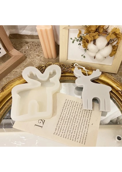 Noel Ağacı Stili Noel Ağacı Mum Kalıpları Şanslı Geyik Şekli Silikon Kalıplar Yılbaşı Dekorasyonu Akrilik Elk Mum Kalıbı El Yapımı Yaratıcı Kalıp (Yurt Dışından) modelleri
