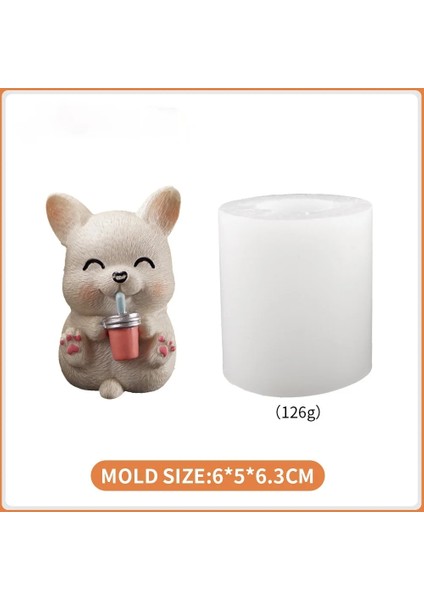 Ben Stil 3D Teddy Silikon Kalıp Için Epoksi Reçine Diy Köpek Mum Kalıp Balmumu Mum Yapma Buz Kalıbı Sabun Kek Kalıbı Ev Dekor Zanaat Malzemeleri (Yurt Dışından)