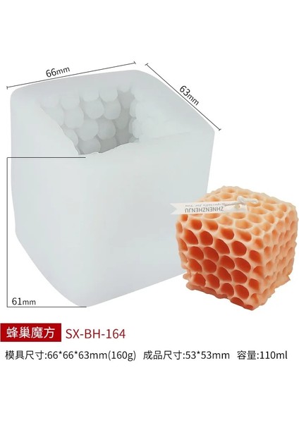 G Tarzı 15 Kavite Silikon Mum Kalıp Kek Fondan 3D Kalıp Dıy Küp Kare Kabarcık Kalıp Mutfak Mutfak Pasta Kek Pişirme Aracı (Yurt Dışından)