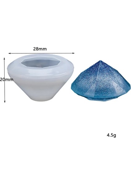 Elmas-Xs Stili Diy Piramit Mum Kalıp Küp Silikon Kalıp Elmas Geometri Aracı Üçgen Piramit Epoksi Reçine Kalıpları Mum Yapımı Malzemeleri (Yurt Dışından)