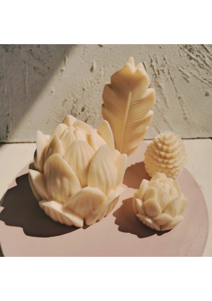 S-- Lotus Çiçeği Stili 12CM Büyük Boy Lotus Bloom Çiçek Mumlar Kalıp Oyma Lotus Çiçeği Silikon Mum Kalıpları Ev Dekoratif Için (Yurt Dışından) fiyatları