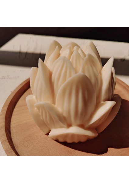 S-- Lotus Çiçeği Stili 12CM Büyük Boy Lotus Bloom Çiçek Mumlar Kalıp Oyma Lotus Çiçeği Silikon Mum Kalıpları Ev Dekoratif Için (Yurt Dışından) indirimleri