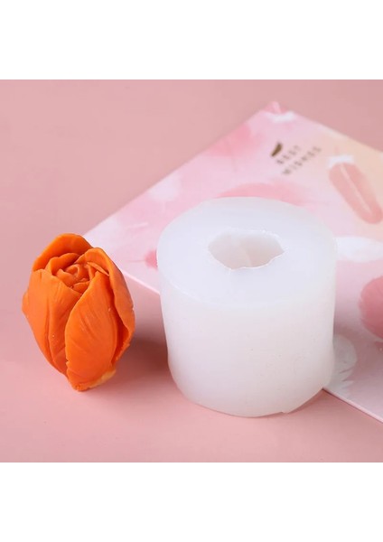 M Tarzı 3D Lale Mum Kalıbı El Yapımı Dıy Çiçek Sabunu Silikon Kalıp Çikolatalı Kek Kalıbı Silikon Kalıp Sabun Formları Sabun Yapımı Malzemeleri (Yurt Dışından)