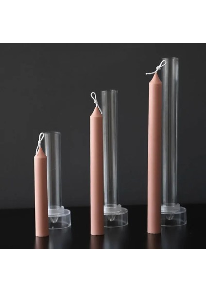 B-15CM Stili Şeffaf Plastik Ince Çubuk Mum Kalıbı Mum Yapımı Uzun Çubuk Yeniden Çok Kez Yeniden Kullanılmış Mum Kalıbı El Sanatları Yapımı Kolay Kullanım (Yurt Dışından) modelleri