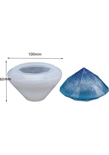 Elmas-L Tarzı Diy Piramit Mum Kalıp Küp Silikon Kalıp Elmas Geometri Aracı Üçgen Piramit Epoksi Reçine Kalıpları Mum Yapımı Malzemeleri (Yurt Dışından)