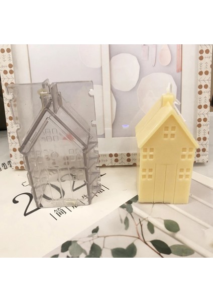 F Stili Küçük Ev Ahşap Villa Silikon Kalıp Kokulu Alçı Diy Akrilik Kalıplar Mum Sabun Yapımı Alçı Kalıp Kil Reçine Çevre Dostu (Yurt Dışından) modelleri