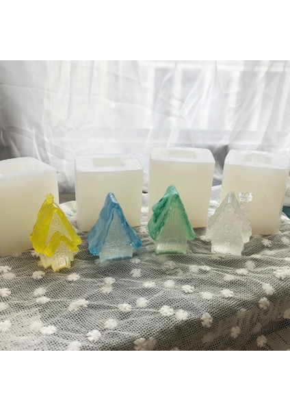 F Stili Küçük Ev Ahşap Villa Silikon Kalıp Kokulu Alçı Diy Akrilik Kalıplar Mum Sabun Yapımı Alçı Kalıp Kil Reçine Çevre Dostu (Yurt Dışından) indirimleri