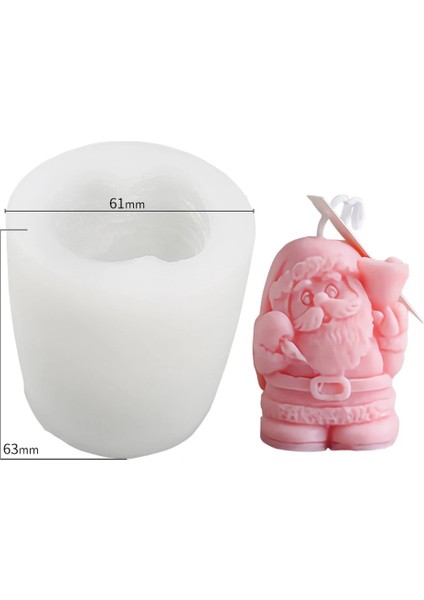 Sd-60 Stili 3D Mum Silikon Kalıp Noel Baba Mum Yapımı Balmumu Kalıpları Aroma Alçı Reçine Zanaat Döküm Kalıp Noel Süs Noel Hediyesi (Yurt Dışından)