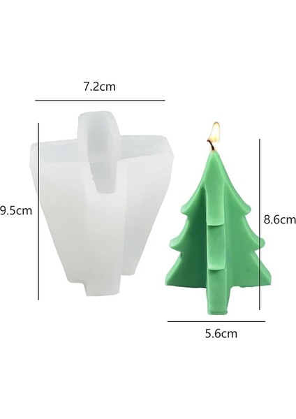 Noel Ağacı 1 Stili 2021 Yeni 3D Noel Ağacı Mum Sabun Yapımı Kalıp Mutfak Gereçleri Silikon Kek Çikolata Pişirme Kalıbı Pişirme Kalıp Aracı El Sanatları (Yurt Dışından)