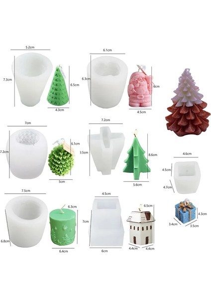 Noel Ağacı 1 Stili 2021 Yeni 3D Noel Ağacı Mum Sabun Yapımı Kalıp Mutfak Gereçleri Silikon Kek Çikolata Pişirme Kalıbı Pişirme Kalıp Aracı El Sanatları (Yurt Dışından) modelleri