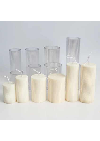 Kalıp-5 Tarzı Yeni Dıy Ince Çizgili Yuvarlak Ince Diş Silindirik Mum Plastik Kalıp Çizgili Mum Pc Akrilik Plastik Kalıp Mum Yapımı Kiti (Yurt Dışından) modelleri