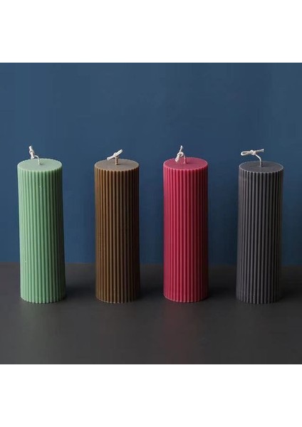 Kalıp-5 Tarzı Yeni Dıy Ince Çizgili Yuvarlak Ince Diş Silindirik Mum Plastik Kalıp Çizgili Mum Pc Akrilik Plastik Kalıp Mum Yapımı Kiti (Yurt Dışından) indirimleri
