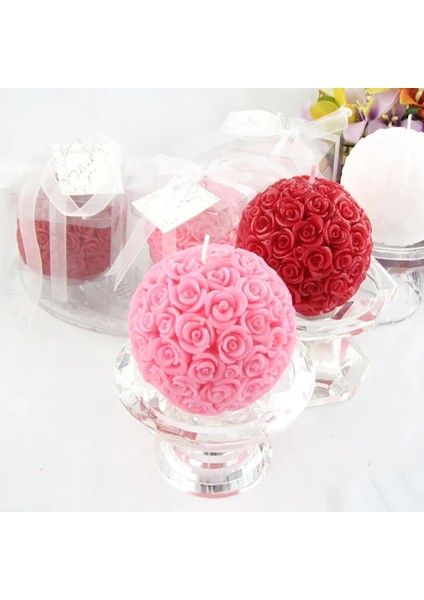 Küçük Stil Dıy Büyük Gül Çiçek Topu Silikon Mum Kalıpları 3D Aromaterapi Balmumu Alçı Kil Kalıpları El Yapımı Zanaat Ev Dekorasyonu Mum Sabun Araçları (Yurt Dışından) modelleri