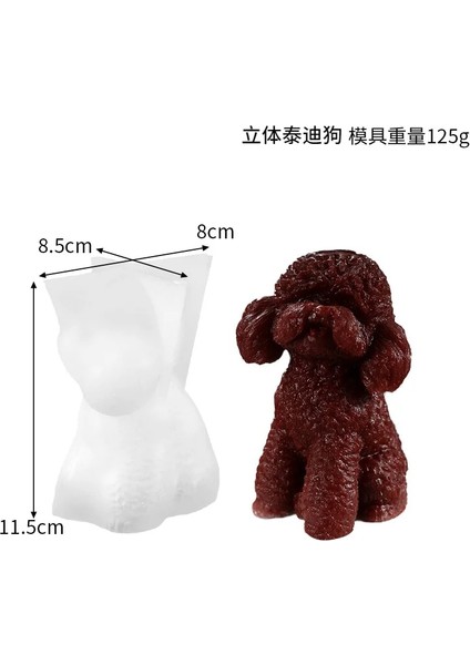 Kalıp-C Tarzı Yeni 3D Küçük Hayvan Mum Silikon Kalıp Teddy Köpek Kafası Mum Kalıbı Hayvan Şekli Parfüm Mum Yapımı Balmumu Kalıp Mum Kalıbı (Yurt Dışından)