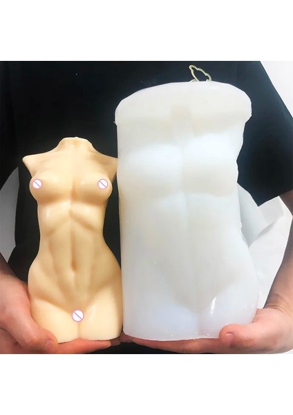 9.5cm-17 Tarzı cm Büyük Boy Insan Vücudu Mum Silikon Kalıp Dıy Kokulu Mum Sabun Yapımı Aracı Mum Kalıpları Ev Dekorasyon Malzemeleri (Yurt Dışından)