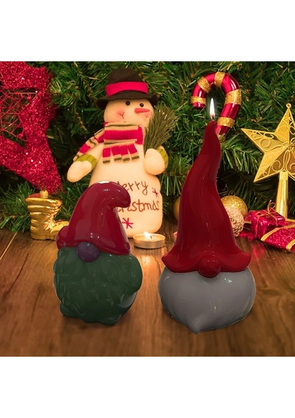 Açık Sarı Stil Noel Santa Ayna Mum Silikon Kalıp El Yapımı Masaüstü Dekorasyon Için Alçı Epoksi Reçine Aromaterapi Mum Silikon Kalıp (Yurt Dışından) fırsatları