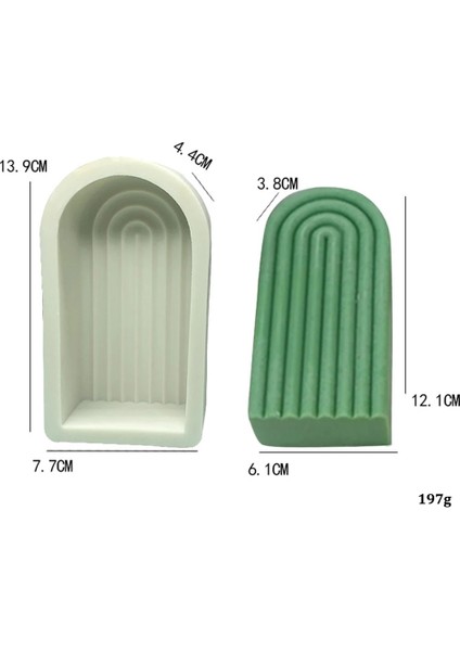 Kapı Şekli Stili Spiral Uzun Kutuplu Mum Silikon Kalıp Dıy Geometri Yuvarlak Kokulu Mum Yapma Balmumu Kalıp El Yapımı Hediye Ev Romantik Dekorasyon (Yurt Dışından)