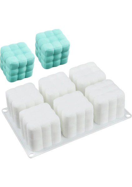 9 Delik Şerit Stili 3D Yeni Küp Pişirme Mus Kek Silikon Kalıp Dıy Soya Balmumu Mum Kalıpları Aroma Alçı Formları Mousse Tatlı Kek Bakeware Kalıp (Yurt Dışından) modelleri