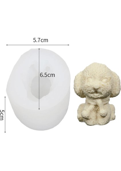 D-05 Şekillendirme Teddy Köpek Kafası Silikon Mum Kalıp Dıy Aromaterapi Formu Alçı Kalıpları El Yapımı Mum Alçı Reçine El Sanatları Ev Dekorasyonu (Yurt Dışından)