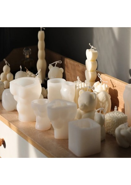 Çan Tarzı 3D Ins Düzensiz Silikon Mum Kalıbı Aromaterapi Kalıp Dıy El Yapımı Reçine Moule Bougie Glacon Moldes De Silicona Velas Forma (Yurt Dışından)