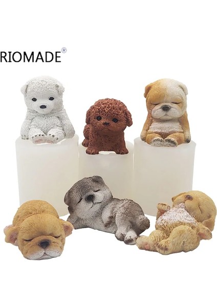 S0774XG Stili 3D Köpek Silikon Kalıpları 6 Modelleme Köpek Mousse Kek Kalıpları Çikolata Şekeri Fondan Kek Dekorasyon Araçları Alçı Kil Kalıbı (Yurt Dışından) modelleri