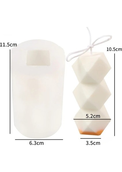 Kalıp-5 Tarzı Dıy Üç Boyutlu Çokgen Düzensiz Şekil Geometrik Sihirli Top Silikon Mum Kalıbı Parfüm Şişesi Küp Şekli Mum Kalıbı (Yurt Dışından)