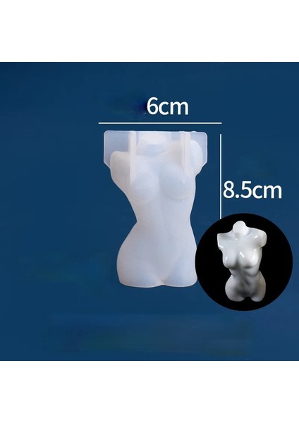 H01 Stili Vücut Mum Kalıbı Dolgun Kadın Gövde Sabunu Mum Silikon Kalıp 3D Sanat Vücut Kalıbı (Yurt Dışından)