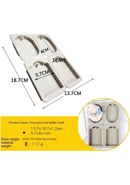 Tablet Tarzı Alçı Mum Yapımı Için Balmumu Silikon Kalıpları Dıy Bölünebilir 4 Bağlantılı Aromaterapi Alçı El Yapımı Sabun Kalıbı Oval Sanat ve El Sanatları (Yurt Dışından)