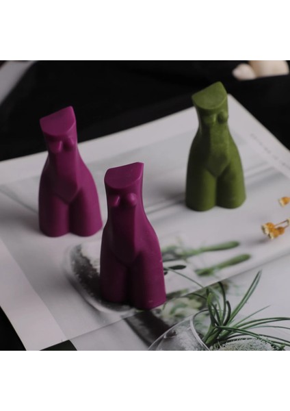 D Stili Mumlar Için Soyut Geometri Formu Araçlar Figürler El Sanatları 3D Insan Vücudu Reçine Epoksi Kalıp Erkek Kadın Şekli Sabun Dıy Yapma Kalıp (Yurt Dışından)
