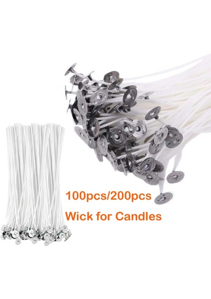 15CM 100PCS Tarzı Pavio Mumlar Için Fitil Mumlar Için Dumansız Balmumu Saf Pamuk Çekirdekli Dıy Mum Yapımı Kiti Doğum Günü Noel Mum Adet (Yurt Dışından) modelleri