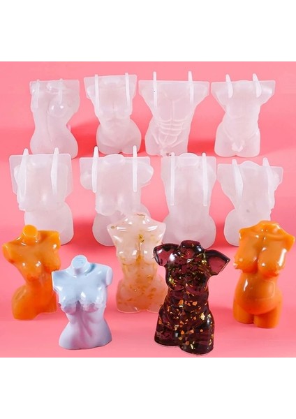 H01 Stili Vücut Mum Kalıbı Dolgun Kadın Gövde Sabunu Mum Silikon Kalıp 3D Sanat Vücut Kalıbı (Yurt Dışından)