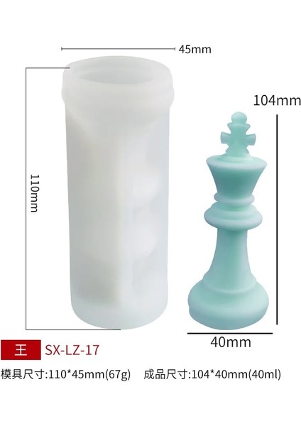 Kalıp-Kral Tarzı Satranç Altı Parçalı Set Aroma Mum Kalıbı Silikon Kalıpları Silikon El Sanatları Alçı Mum Yapımı Için Kalıplar Malzemeleri Mumlar Için Balmumu (Yurt Dışından)