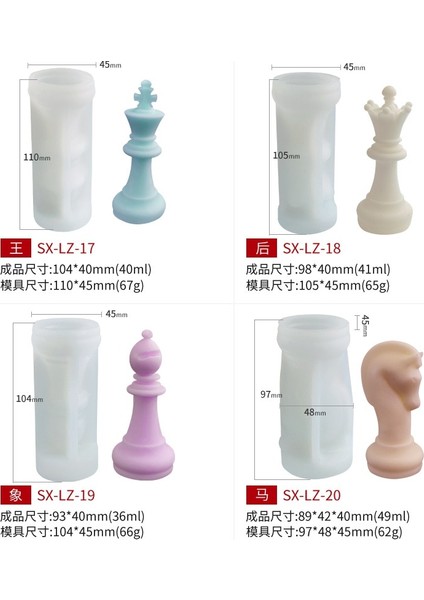 Kalıp-Kral Tarzı Satranç Altı Parçalı Set Aroma Mum Kalıbı Silikon Kalıpları Silikon El Sanatları Alçı Mum Yapımı Için Kalıplar Malzemeleri Mumlar Için Balmumu (Yurt Dışından) fırsatları
