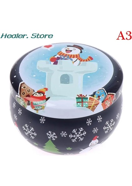 Haicheng Shop A3 Stili Noel Mum Teneke Kavanoz Dıy Mum Yapımı Kiti Kuru Depolama Baharatlar Için Tutucu Saklama Kutusu Kamp Parti Favor Tatlılar Hediyeler (Yurt Dışından)