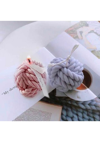F Stili Yeni 3D Silikon Yün Mum Kalıpları Kore Mum Kalıbı Yün Top Tasarım El Yapımı Soya Mumları Aroma Balmumu Sabun Kalıpları Yapımı (Yurt Dışından)