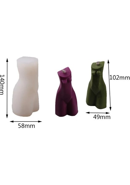 Bir Stil Mumlar Için Soyut Geometri Formu Araçlar Figürler El Sanatları 3D Insan Vücudu Reçine Epoksi Kalıp Erkek Kadın Şekli Sabun Dıy Yapma Kalıp (Yurt Dışından)