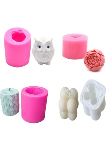 No.3 Tarzı Silikon Mum Kalıbı 3D Silindir Dıy Alçı Alçı El Sanatları Kalıp Mum Kalıp Mum Sabun Kalıp Craft Reçine Kalıpları Dekorasyon Aracı (Yurt Dışından) indirimleri