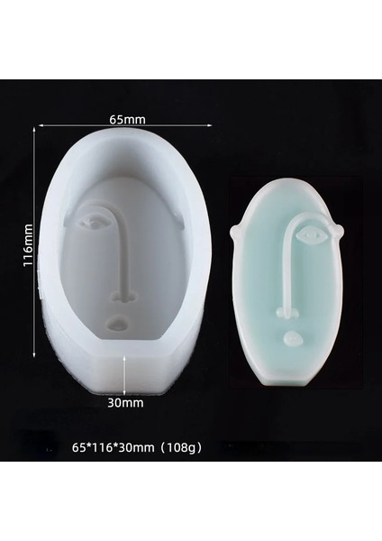 No.7 Tarzı Diy El Yapımı Mum Kalıp Soyut Yüz Mum Silikon Kalıp Basit Soyut Portre Aromaterapi Alçı Kalıp Heykel Kalıp (Yurt Dışından)