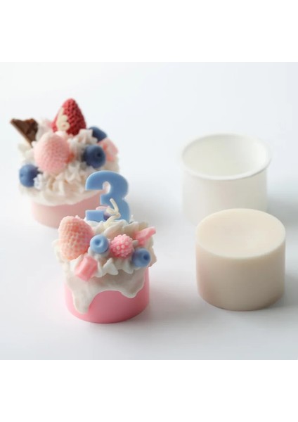 Koyu Haki Stili Kek Tabanı Mum Kalıbı Dekoratif Şekil Balmumu Kokulu Mum Dıy Malzeme Alçı Kalıp 3D Silikon Mum Kalıpları (Yurt Dışından) modelleri