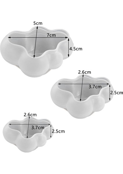 H-3pcs Bulutlar Tarzı Gül Çiçek Şekli Silikon Mum Kalıbı Fondan Çikolatalı Kek Kalıpları Aromaterapi Alçı Mum El Yapımı Sabun Kalıbı Kek Pişirme (Yurt Dışından)